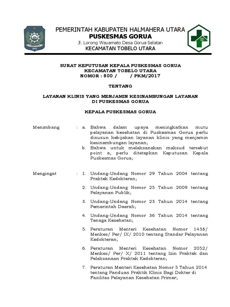 7.6.6 EP 2 SK Layanan Klinis Yang Menjamin Kesinambungan Layanan | PDF