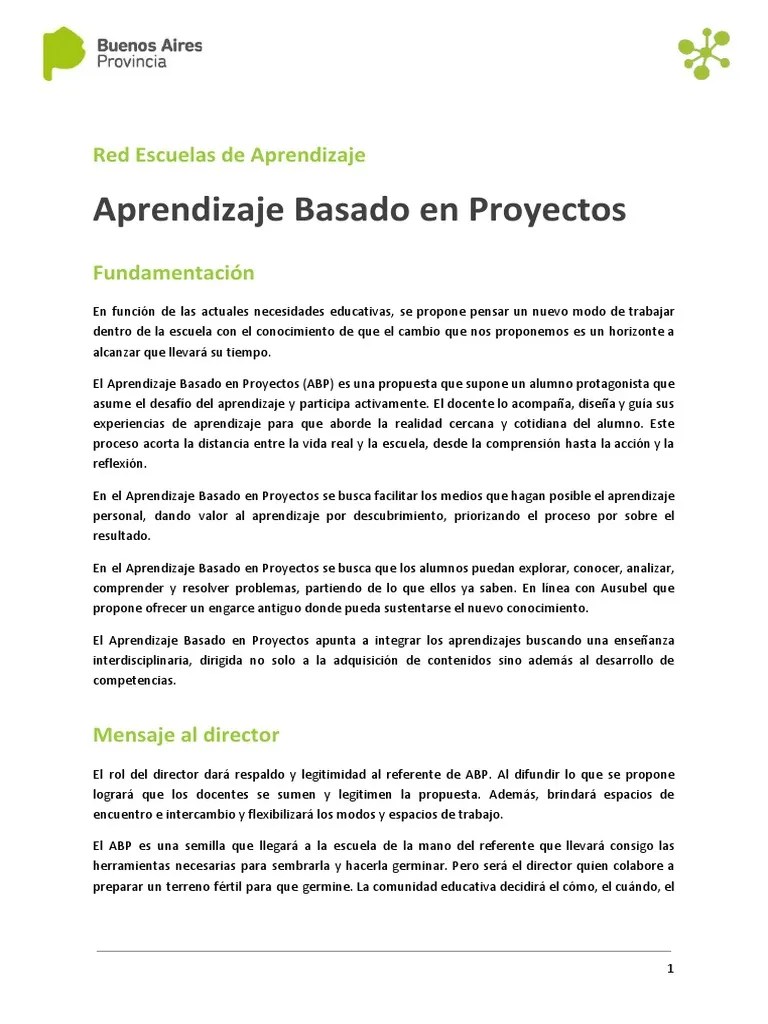 6 Referentes Aprendizaje Basado En Proyectos | PDF | Aprendizaje En ...