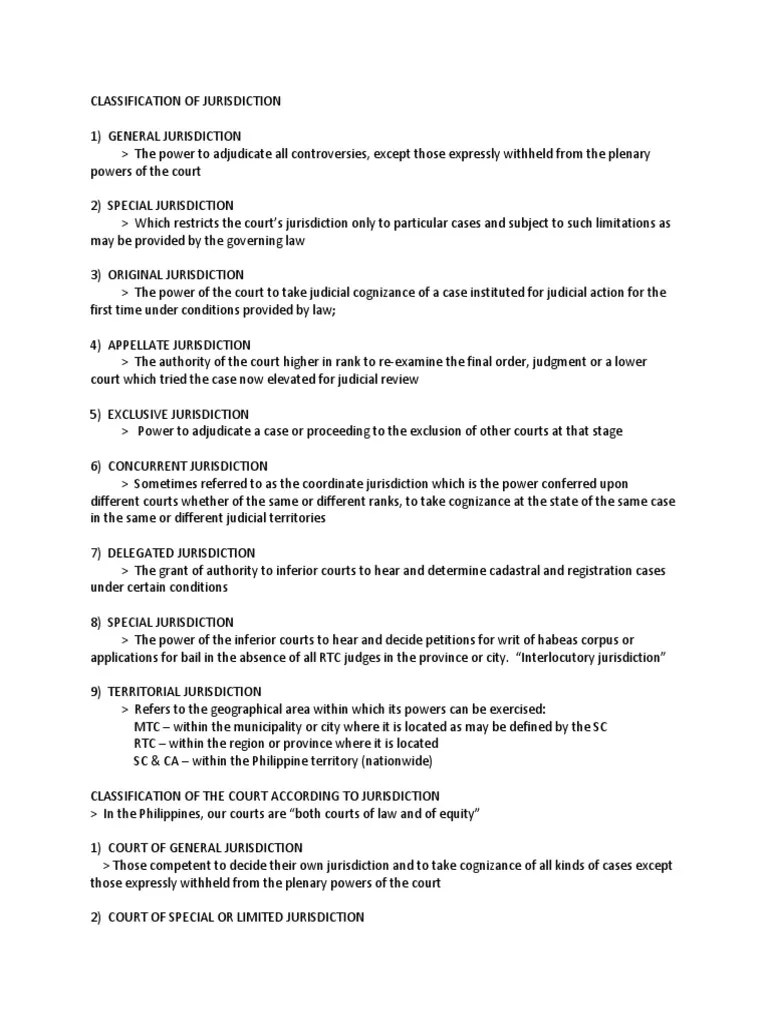 Jurisdiction | PDF | Original Jurisdiction | Jurisdiction