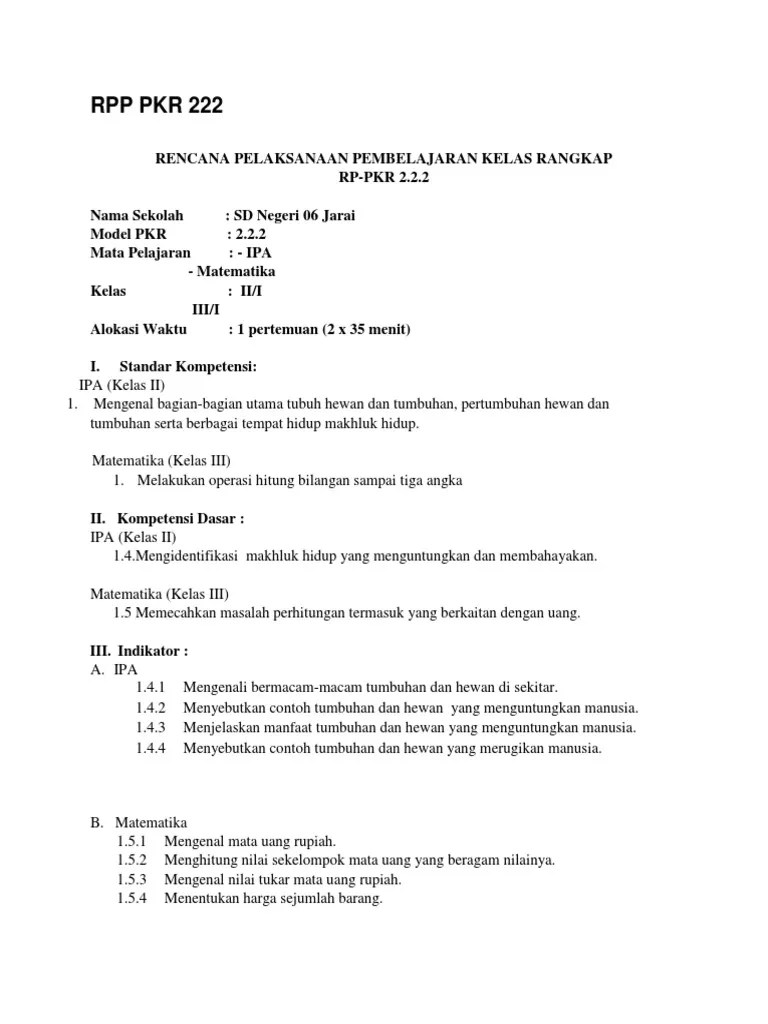 8 peristiwa alam sub tema. Rpp Kelas Rangkap Model 211 Kelas 1 Dan 2 Kami