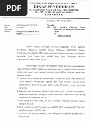 Bimbingan teknis penyusunan naskah soal usbn. Penyusunan Bank Soal Usbn Smk Pdf