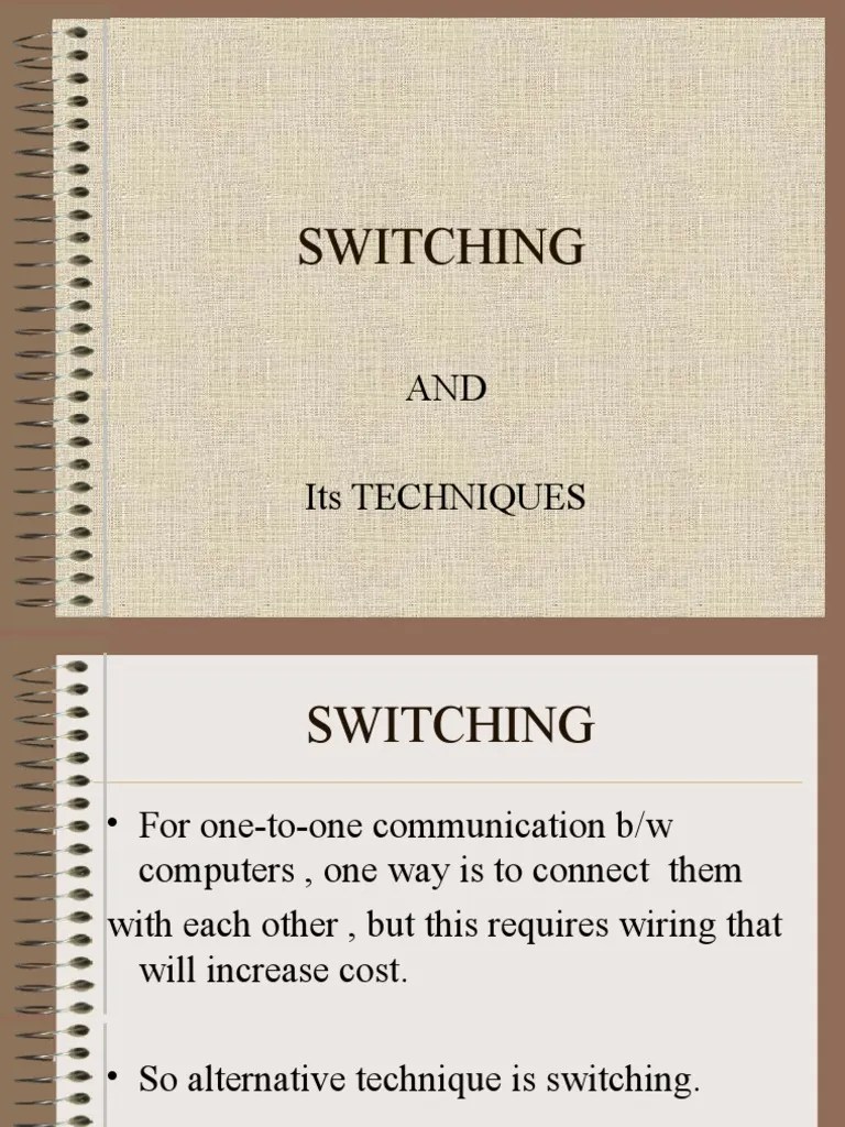 Switching: AND Its Techniques | PDF | Packet Switching | Computer Network