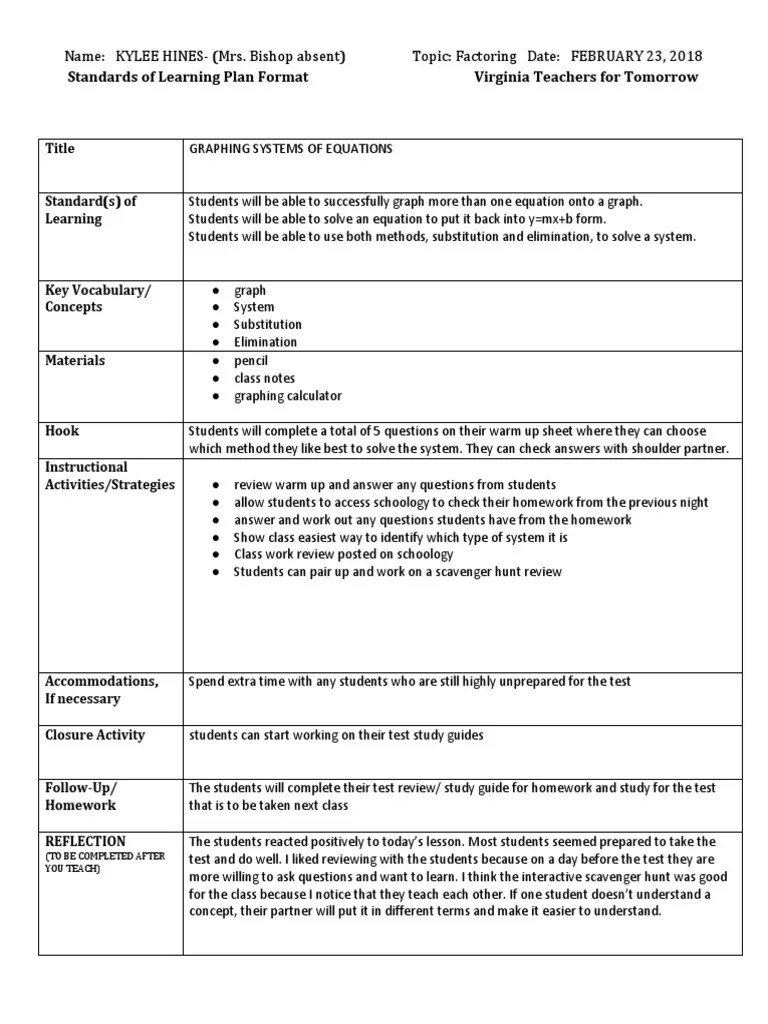 Learning Plan Format | PDF | Homework | Education Theory