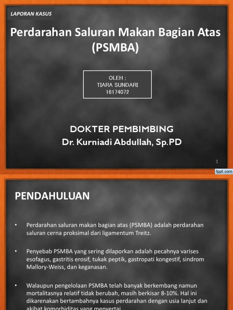 Esofagus (kerongkongan) merupakan saluran yang menghubungkan . Lapkas Psmba Pdf