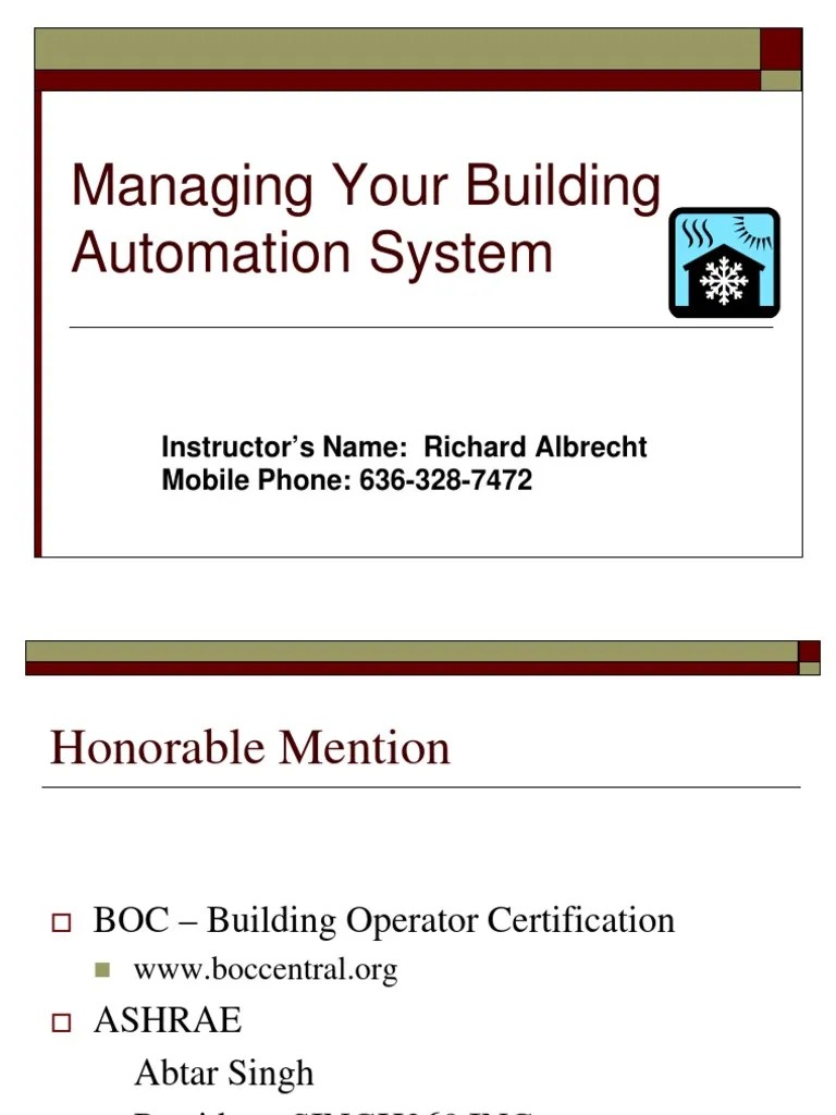 Managing Your Building Automation System | PDF | Control Theory ...