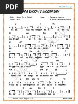 We did not find results for: Bapa Engkau Sungguh Baik Chord G