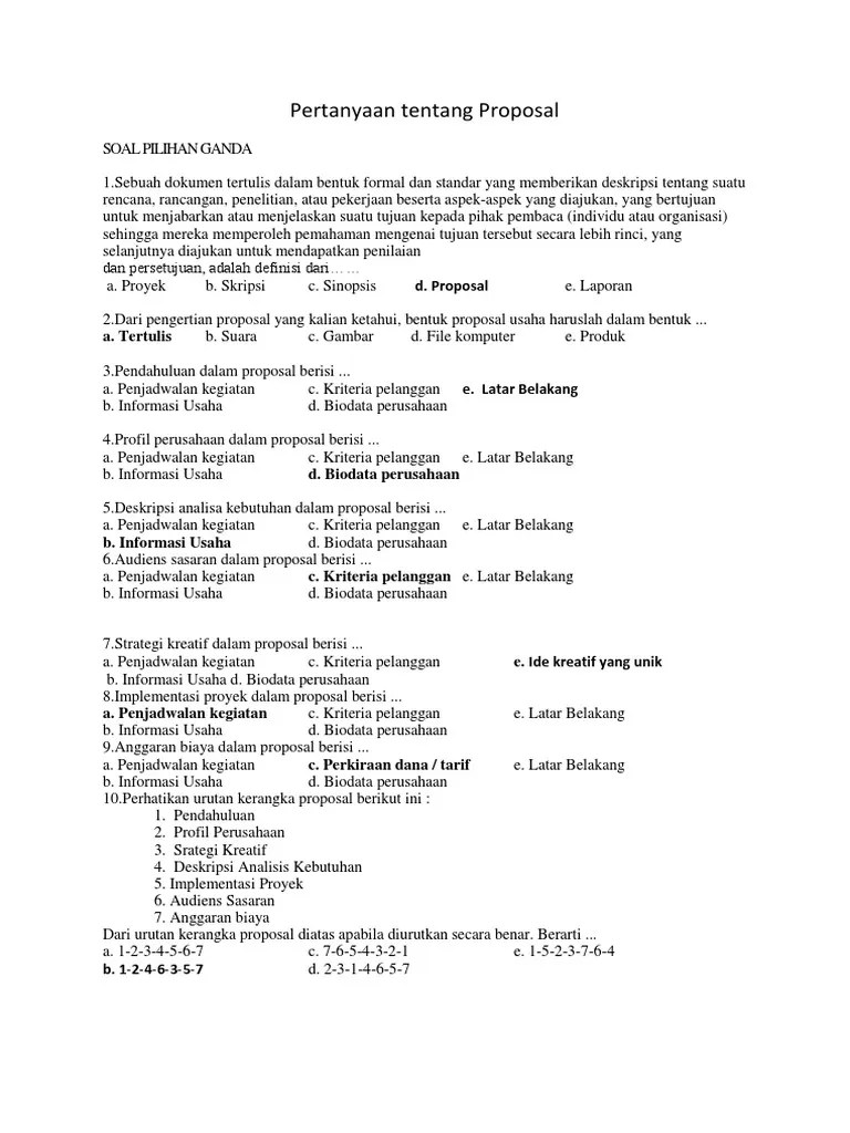 Setiap siswa berhak mendapatkan ilmu pengetahuan . Pertanyaan Tentang Proposal