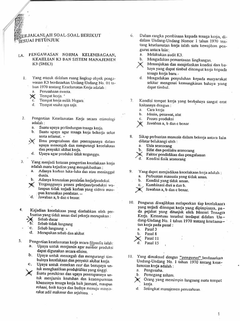 Tabel 3.3 beberapa contoh bahan eksplosif ………………………. Soal Kelas X Keselamatan Kerja Masnurul