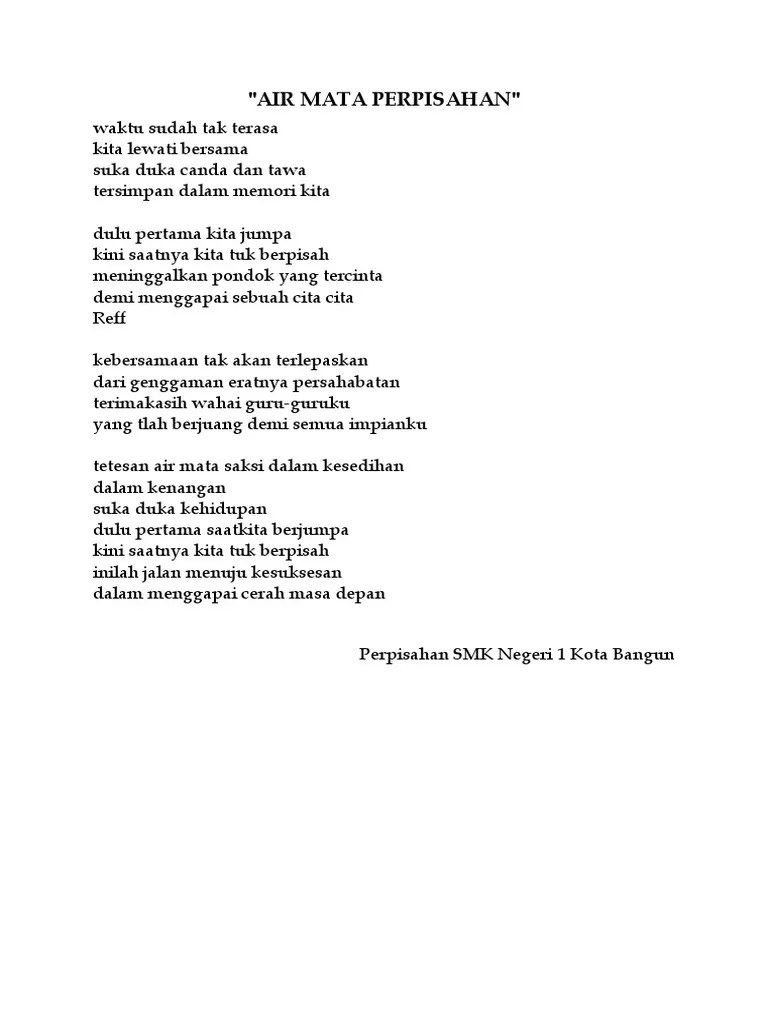 15 daftar lagu perpisahan terbaik sepanjang masa, cocok untuk perpisahan sekolah, keluarga, sahabat. Paling Laju Lagu Perpisahan Sahabat Malaysia