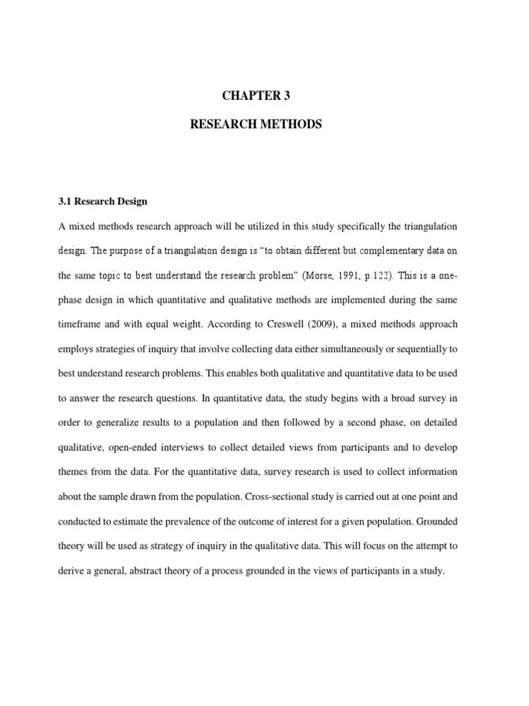 Sample Thesis Chapter 3 | PDF | Survey Methodology | Qualitative Research