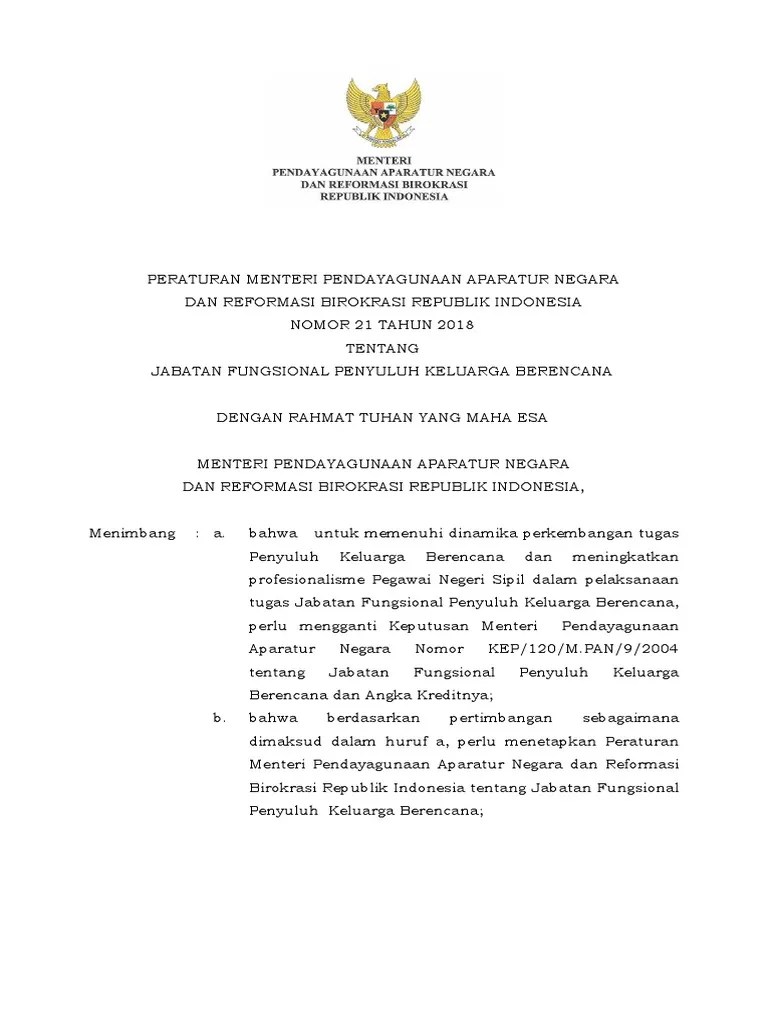 Permenpan 21 Tahun 2018