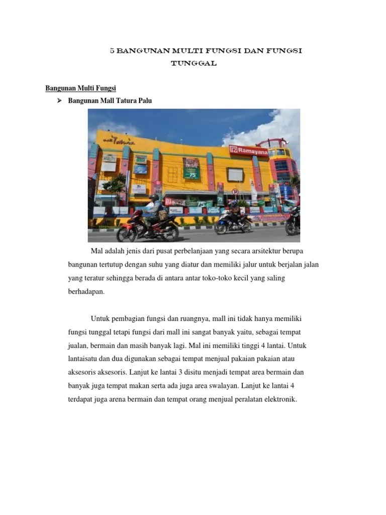 5 Bangunan Multi Fungsi Dan Fungsi Tunggal | PDF