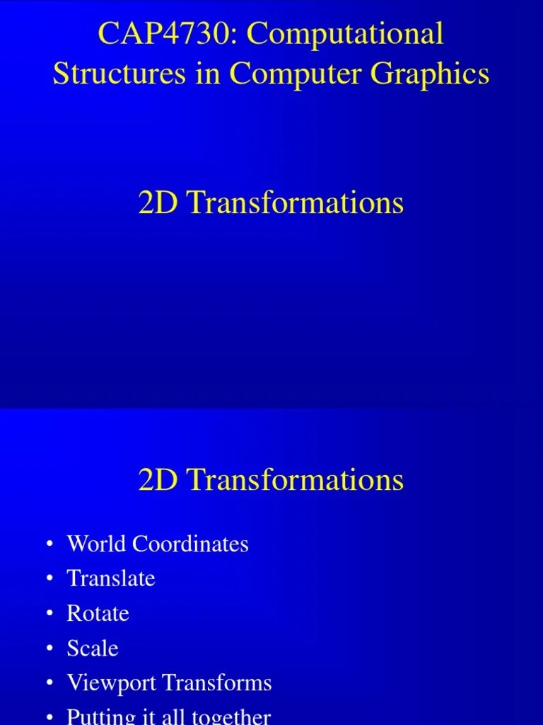 CAP4730: Computational Structures In Computer Graphics | PDF ...