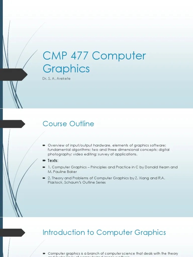 An Introduction To Common Applications Of Computer Graphics | PDF ...