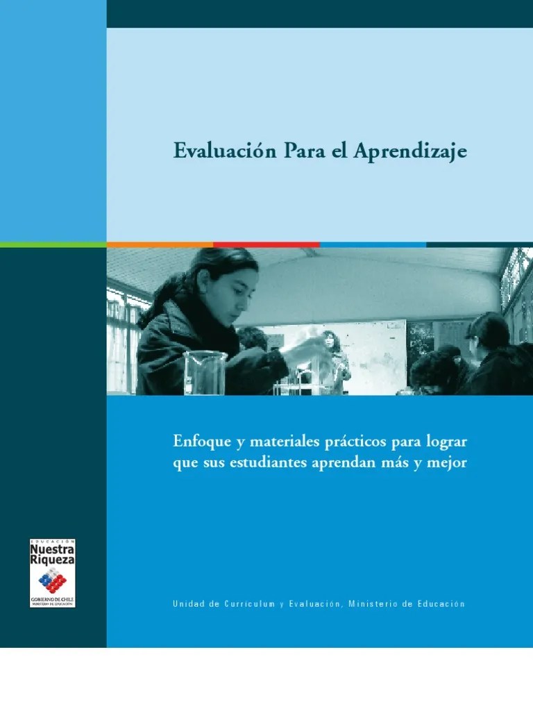 Evaluacion Para El Aprendizaje | PDF | Evaluación | Maestros