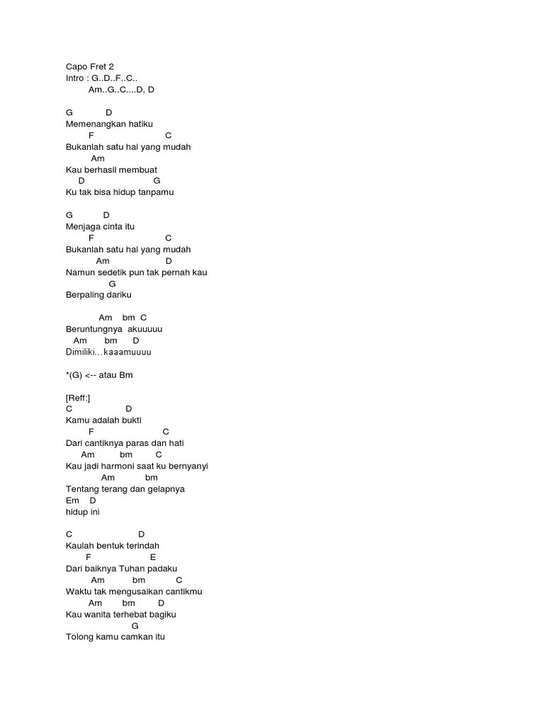 Kunci Lagu Bukti | PDF