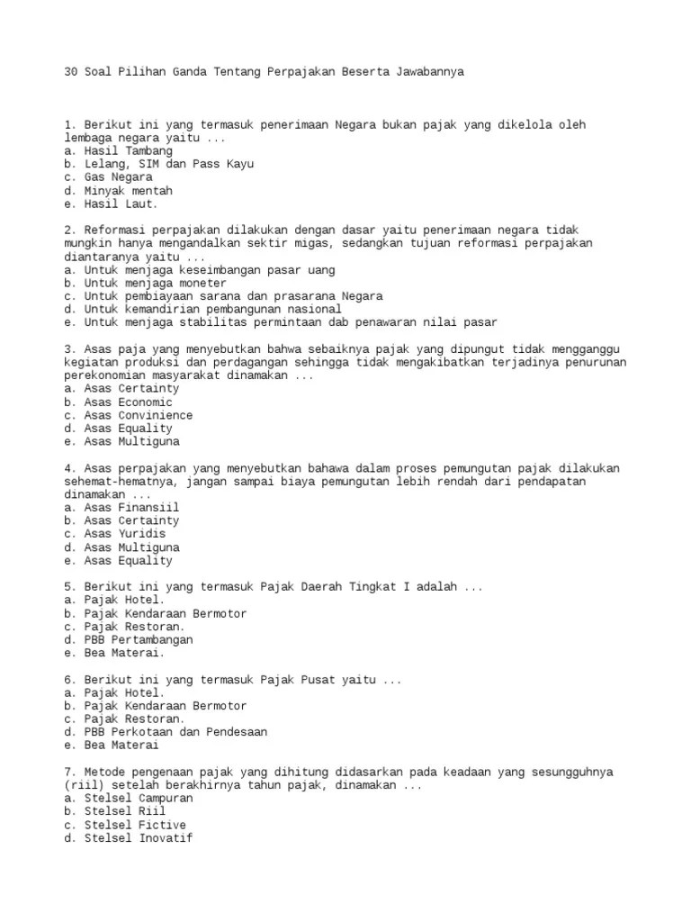 Akomodasi perhotelan tata graha housekeeping. Contoh Soal Pilihan Ganda Dan Jawabannya Nasi