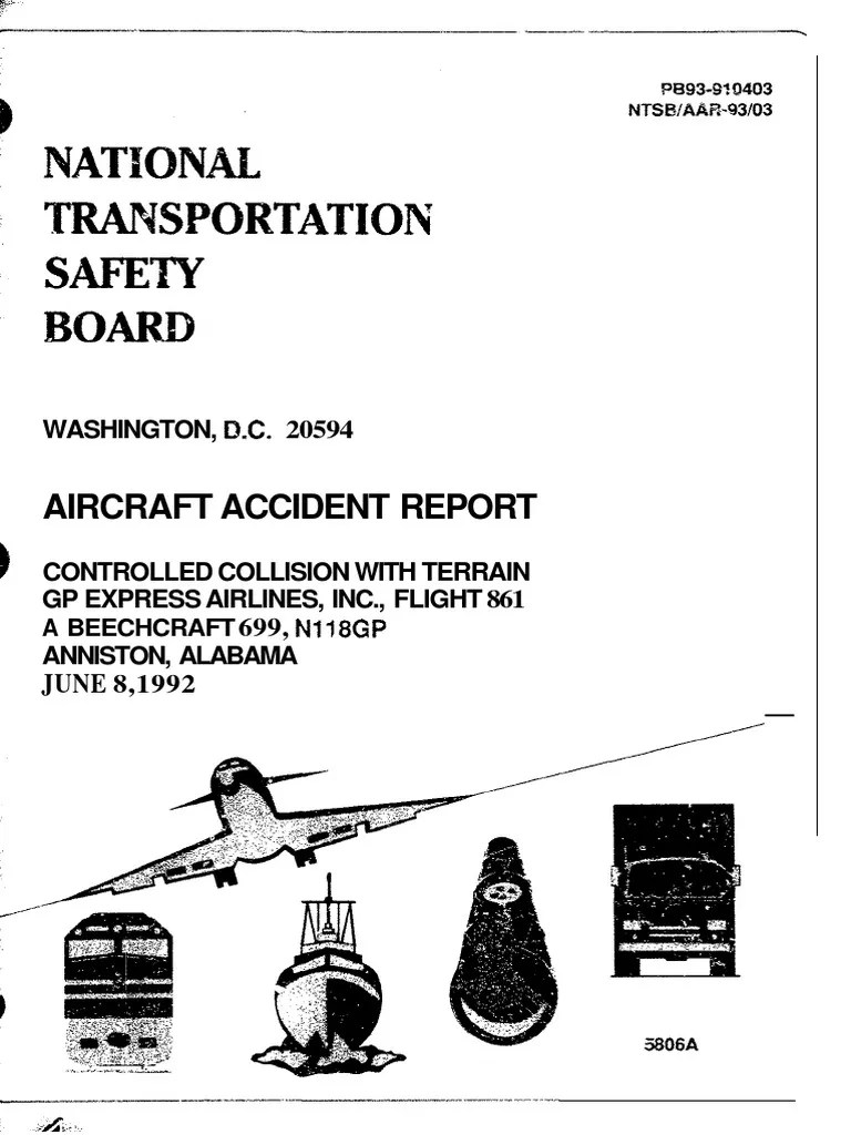 NTSB Report On GP Express Flight 861 | PDF | Flight Recorder | National ...