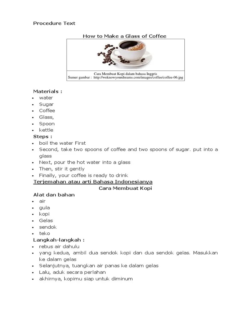 Cara membuat kopi susu dalam bahasa inggris penyajian dingin · fill a glass with the instant coffee powder and some sugar. Cara Membuat Kopi Susu Dalam Bahasa Inggris Sekali