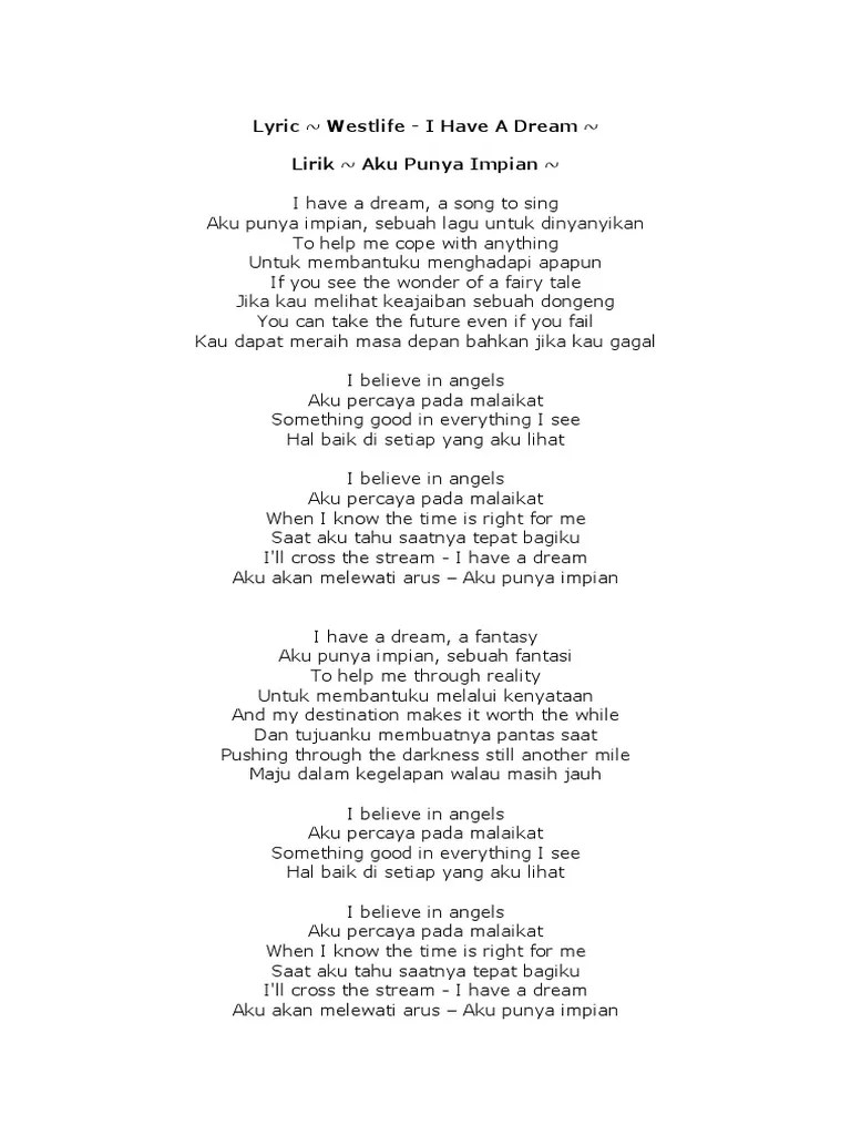 No i could never live with myself. Lirik Lagu Westlife Pdf