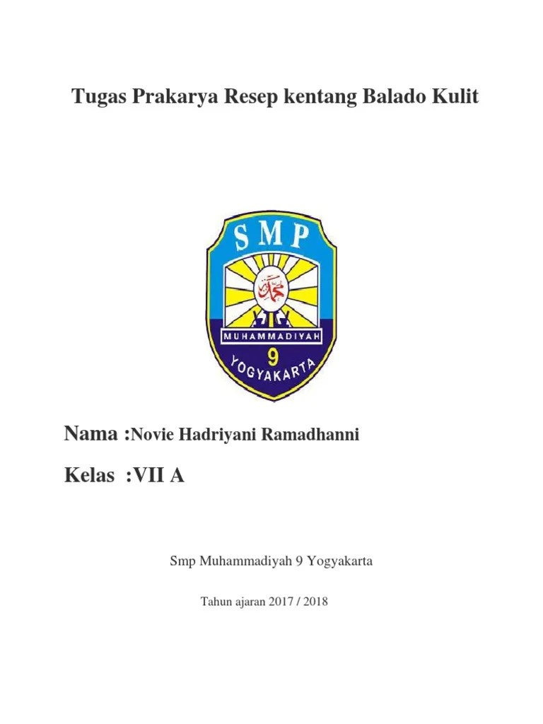 Jun 06, 2021 · resep kentang balado enak, menu pelengkap ala rumahan yang bisa dibuat oleh pemula resep kailan jamur saus tiram enak, menu tumisan praktis dan juga sehat resep rempa tempe udang enak, menu pelengkap sederhana yang rasanya begitu istimewa Tugas Prakarya Resep Kentang Balado Kulit