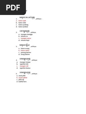 Contoh soal listening section uan bahasa inggris smasmk dan soal ulangan bahasa jawa kelas 8 smp soalujian net . Kumpulan Soal Aksara Jawa Pdf
