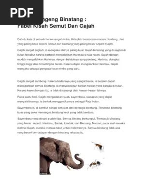 Cerpen Gajah Dan Semut – Tulisan
