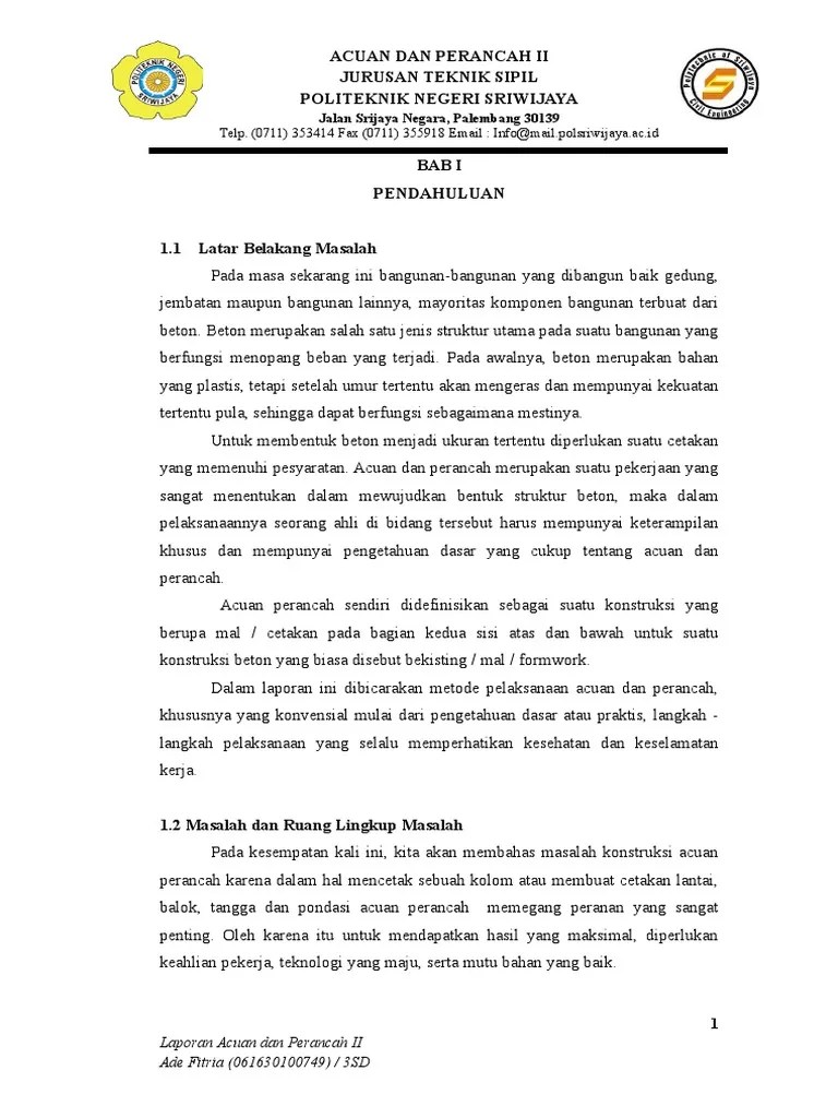 Materi Acuan Perancah II ADE | PDF