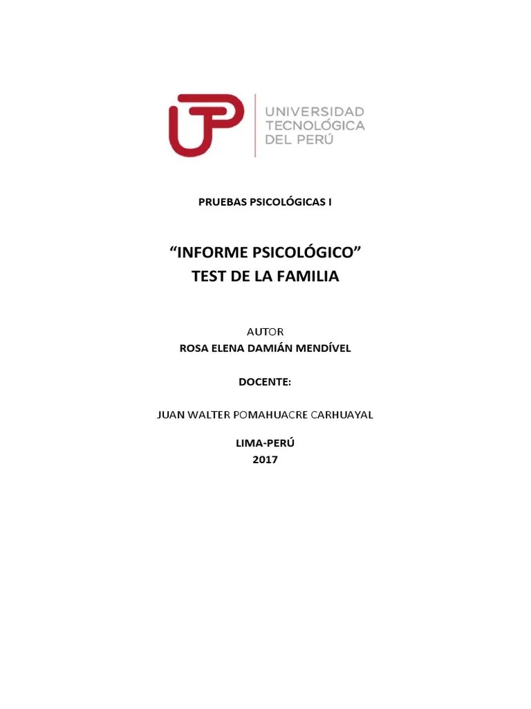 Test De La Familia | PDF | Sicología