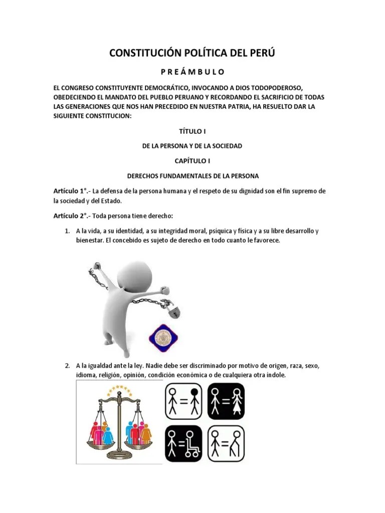 Constitución Política Del Perú | PDF | Constitución | Libertad