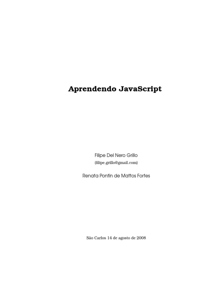 Do Javascript | PDF | Script Java | Linguagem De Programação