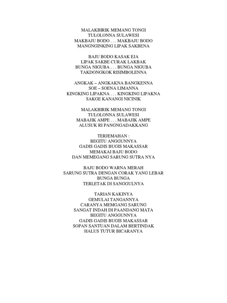 Lirik Lagu Daerah | PDF