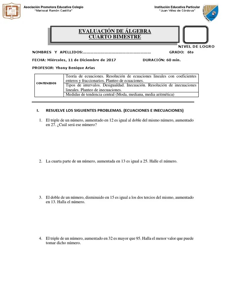 Algebra | PDF | Ecuaciones | Álgebra