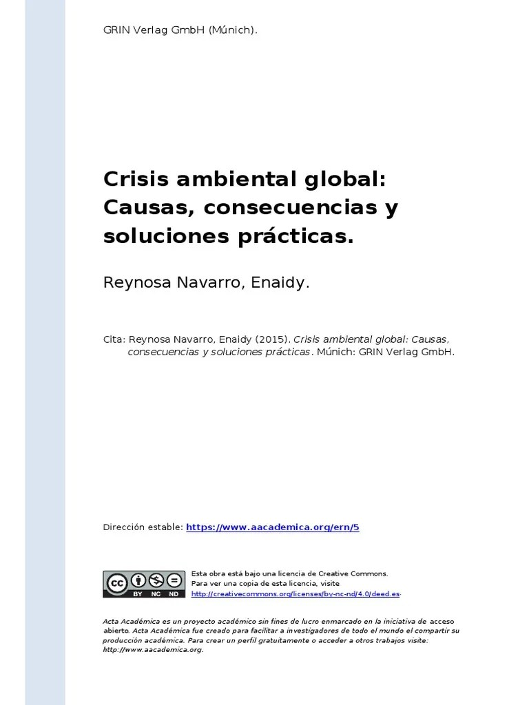 Crisis Ambiental PDF | PDF | Desarrollo Sostenible | Naturaleza