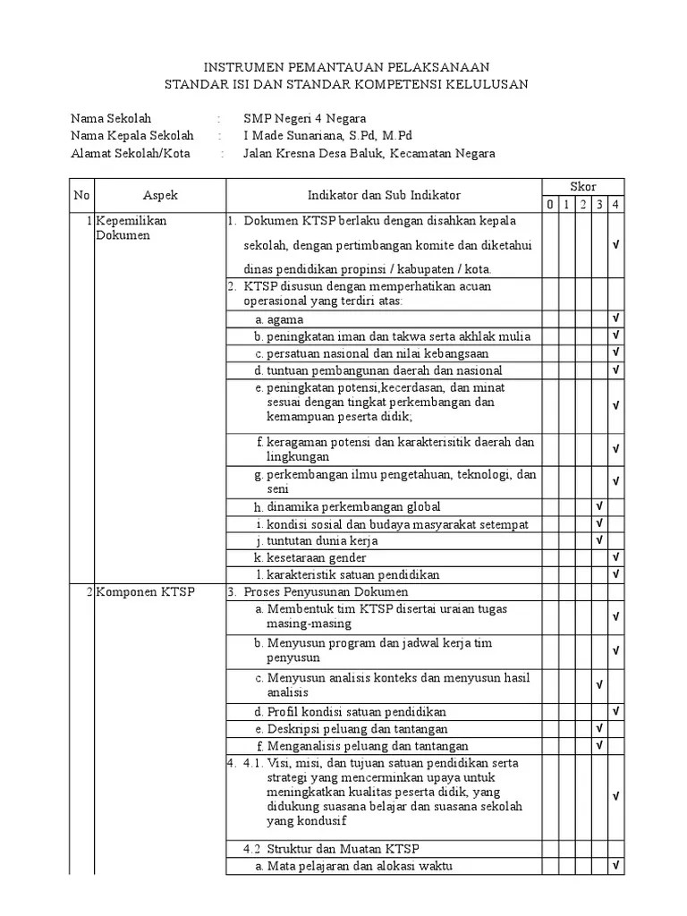 Menjamin kualitas belajar murid di ruma. Instrumen Pemantauan Guru 2018 Pdf