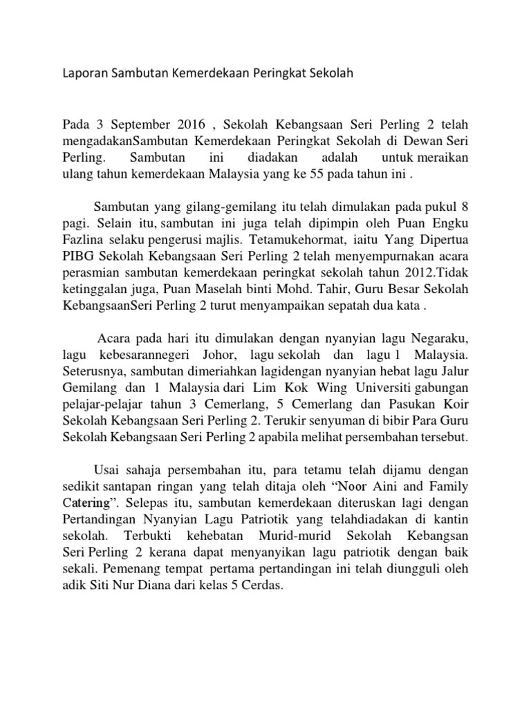 Bapak presiden yang terhormat, atas nama amerika serikat dan rakyat amerika, saya mengucapkan selamat kepada bapak dan rakyat indonesia yang merayakan … Cth Karangan Laporan Hari Kemerdekaan Pdf