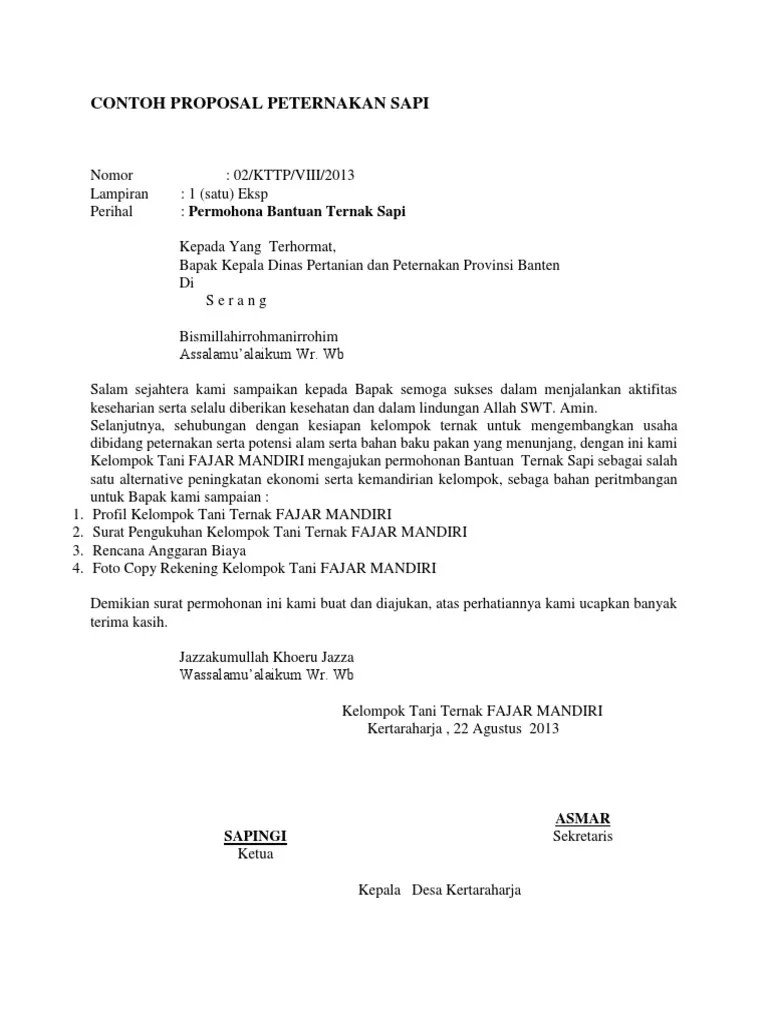 Proposal Bine Mini Pdf Itulah latar belakang pengurus kelompok tani Tani Maju membuat proposal untuk mengajukan permohonan bantuan dana dan alat-alat pertanian.
