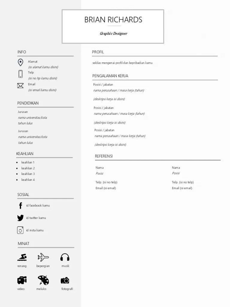 Download Format Cv Doc Retorika