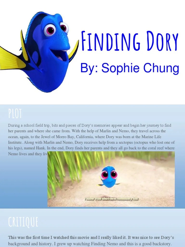 Finding nemo worksheet provides questions for students to answer during the movie / film | marlin (a clown fish) is a widower who only has his son nemo left . Finding Dory Psych Pdf Posttraumatic Stress Disorder Psychological Trauma