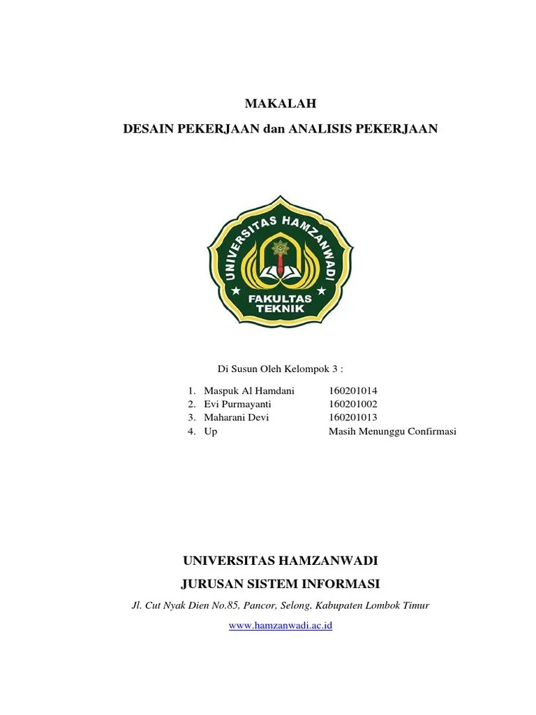 Cobit 5 memberikan layanan kerangka kerja secara komprehensif untuk membantu pemerintah dan manajemen it dalam sebuah perusahaan mencapai tujuan . Makalah Desain Pekerjaan Dan Analisis Pekerjaan Pdf