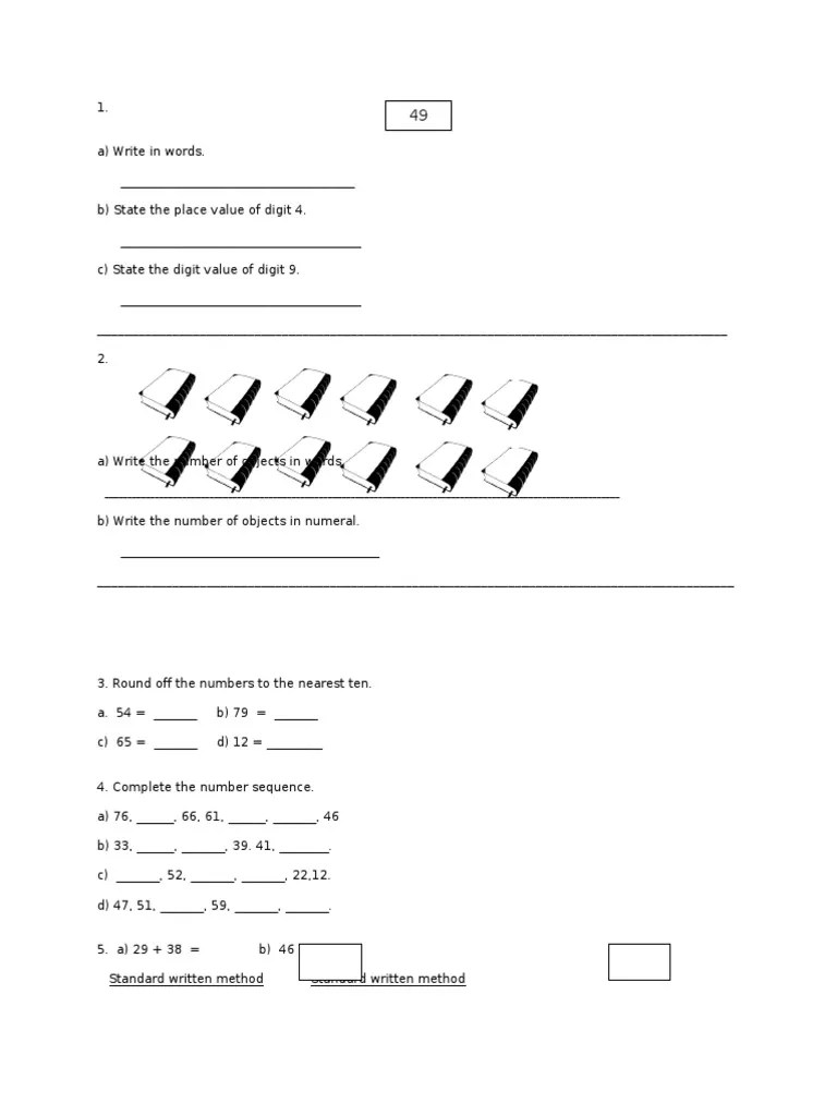 dlp mathematics year 4 exercise