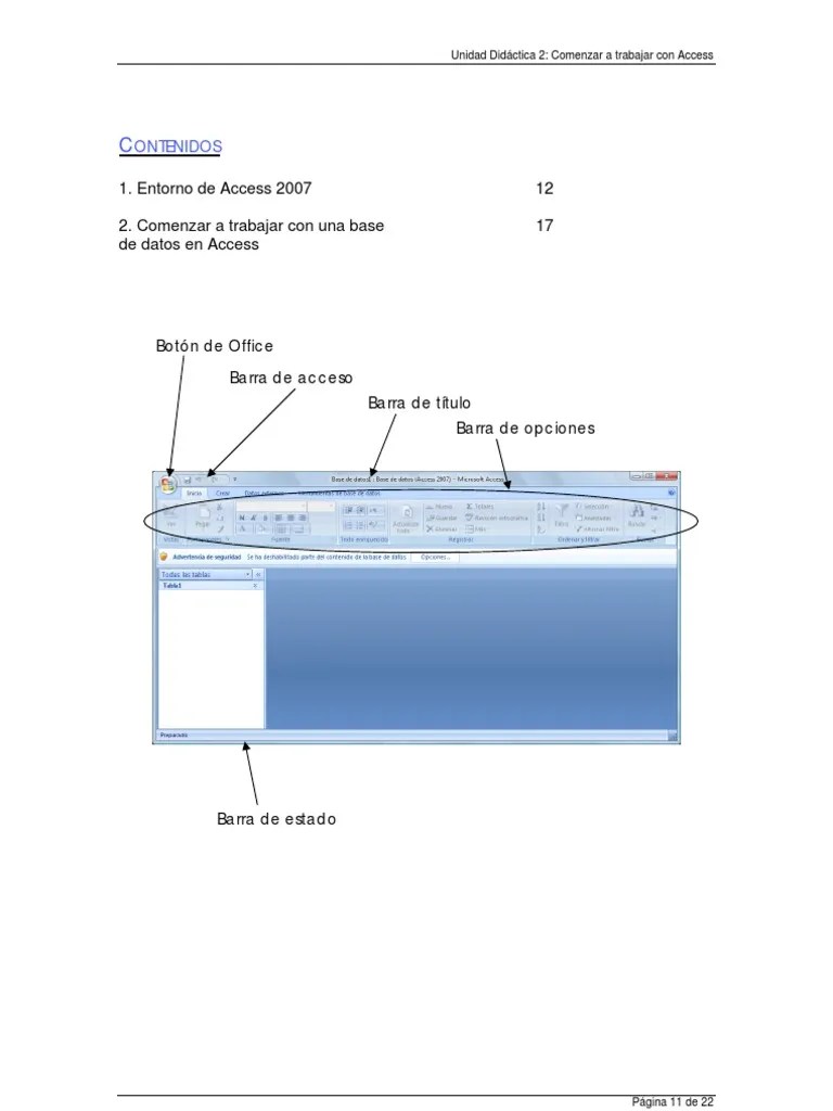 Aula Mentor. Muestra De Manual De Access. Microsoft Office | PDF ...