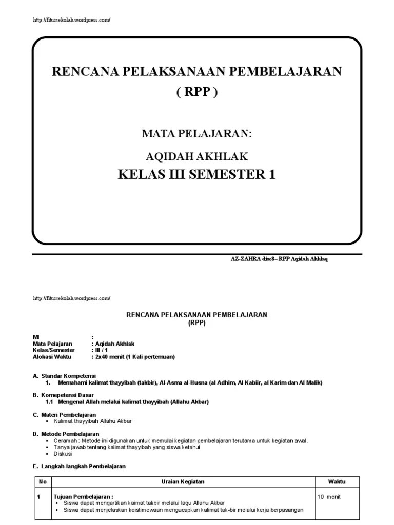 Akidah yang beradab akhlak, mi, (islami) mengekplorasi: Silabus Akidah Akhlak Mi K13 Kelas 3 - IlmuSosial.id