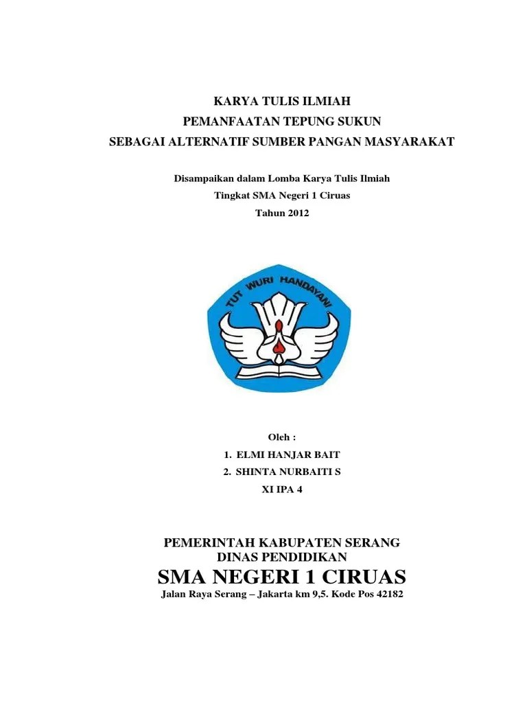 Contoh Karya Tulis Ilmiah Research Papers Academia Edu 