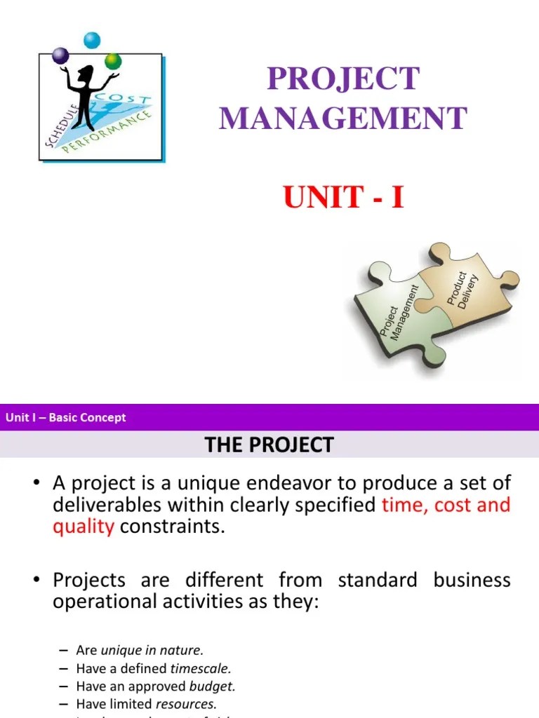 Project Management: Unit - I | PDF | Project Management | Software Development Process