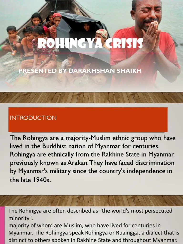Rohingya Crisis: Presented By Darakhshan Shaikh | PDF | Rohingya People | Myanmar