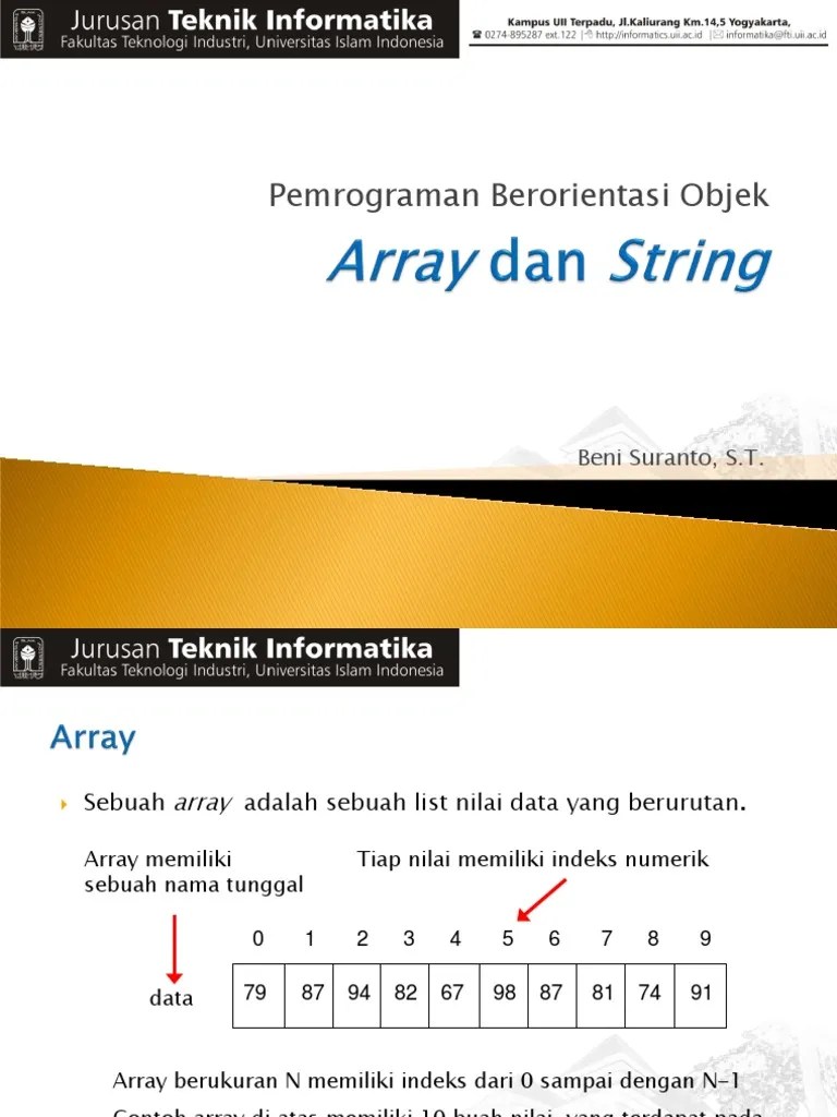 Array Dan String | PDF