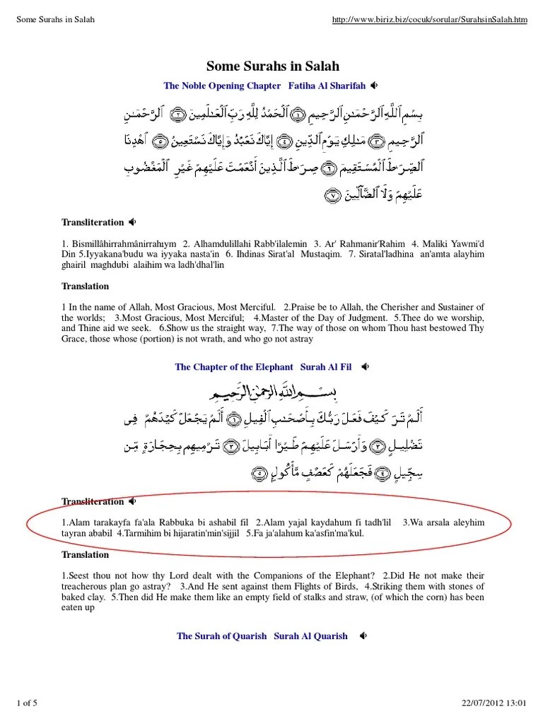 Selepas selesai menunaikan solat fardhu, amat digalakkan kita melakukan ucap tasbih, tahmid dan takbir serta istigfar. Some Surahs In Salah Pdf Religious Behaviour And Experience