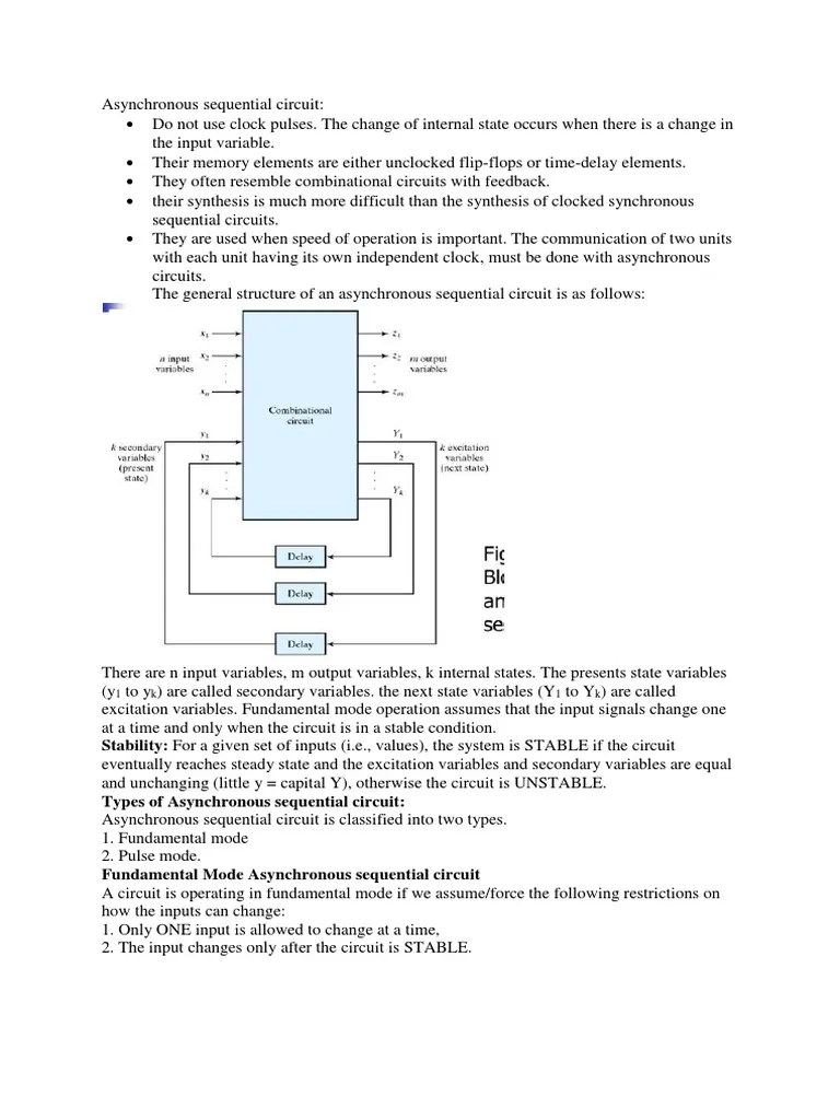 Asynchronous Sequential Circuit Notes | PDF | Computer Engineering ...