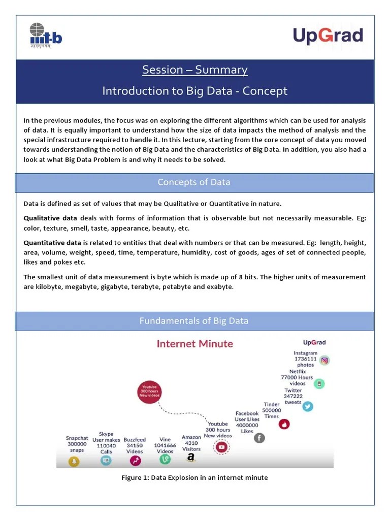 Lecture Notes - Introduction To Big Data | PDF | Big Data | Data Analysis